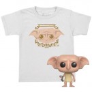 Harry Potter Dobby Pocket Pop! for barn- Hvit Pop! T-skjorte thumbnail