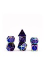 FanRoll Dice Set Rainbow with Blue Enamel (7) thumbnail