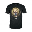 Captain Marvel Diamond Glitter Pop! Vinyl Figure with Black Adult Pop! T-skjorte thumbnail