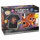 FNAF Foxy Flocked Pop! Vinyl Figure with Adult Pop! T-skjorte thumbnail