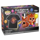 FNAF Foxy Flocked Pop! Vinyl Figure with Adult Pop! T-Shirt thumbnail