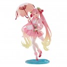 Hatsune Miku AMP PVC Statue Newley Written Sakura Miku Sakura Dress Ver. 21 cm thumbnail