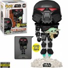 Star Wars: The Mandalorian Dark Trooper Grogu - Glow in dark Pop! Vinyl - EE Excl. 488 thumbnail