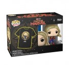 Captain Marvel Diamond Glitter Pop! Vinyl Figure with Black Adult Pop! T-skjorte thumbnail