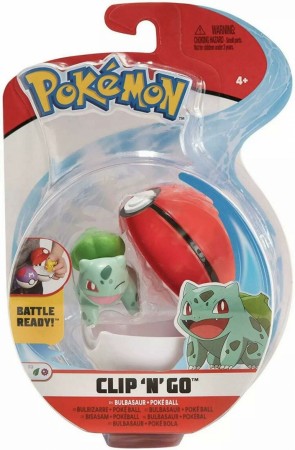 Pokemon Clip N Go figursett - Bulbasaur med Pokeball