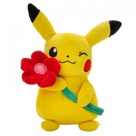 Pokemon Bamse Pikachu Holde blomst 20cm