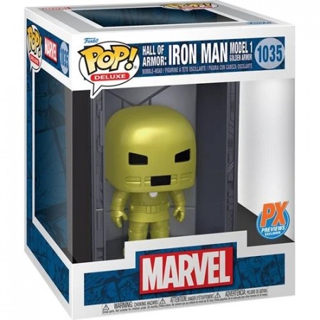 Marvel Iron Man Hall of Armor Iron Man Model 1 Deluxe Pop! Vinyl Figure - Previews Exclusive 1035