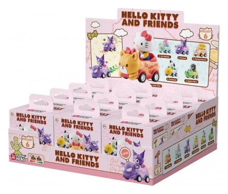Sanrio Zoom Hero Pullback Vehicles with Figures Hello Kitty and Friends Series 1 Blind Box 