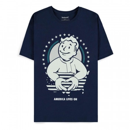 Fallout T-Shirt America Lives On Men's Size