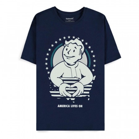 Fallout T-skjorte America Lives On Men's Size