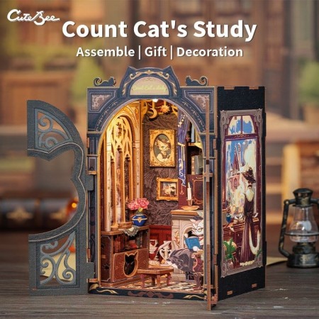 Book Nook Count Cat´s Study
