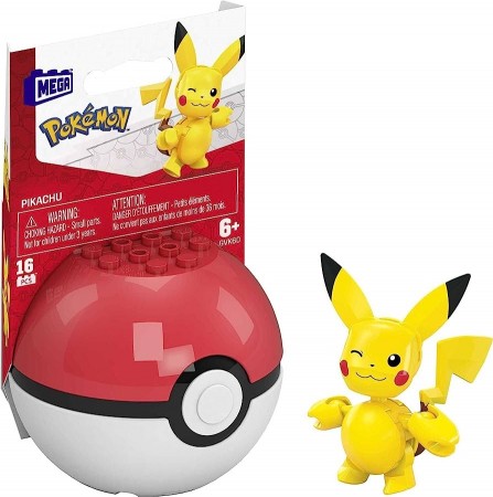 Mega Construx Pokemon Evergreen Poke Ball Pikachu