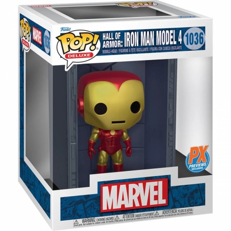 Marvel Iron Man Hall of Armor Iron Man Model 4 Deluxe Pop! Vinyl Figure - Previews Exclusive 1036 