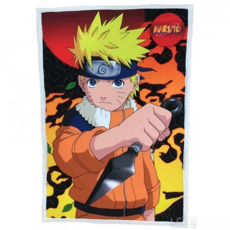 Naruto Fleece pledd - Fight 100cm x150cm