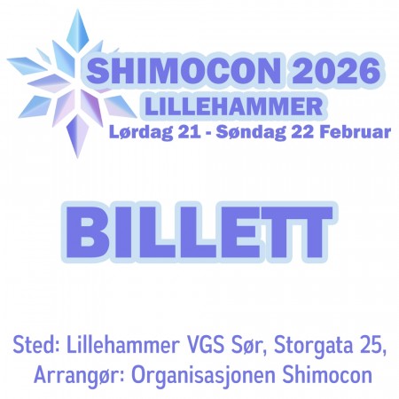 Shimocon 2026 Billett 2 dager - forhåndskjøp avsluttes 20.02.2026 kl.20.00