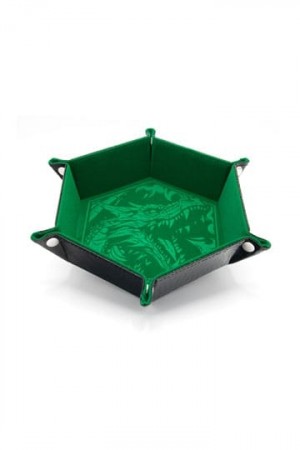 CritStones Folding Dice Tray Dragon Skin Edition Green