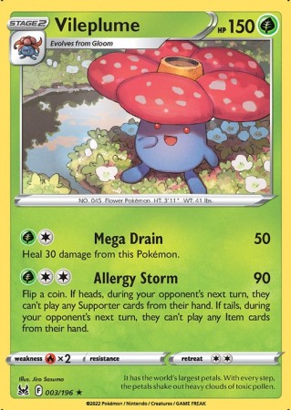 Lost Origin 3/196 Vileplume - Rare