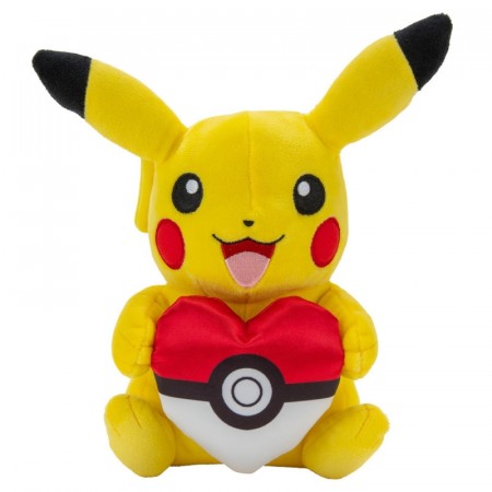 Pokemon Bamse Pikachu Holde Hjerte 20cm