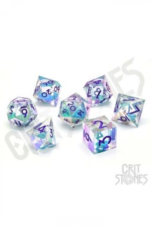 CritStones Liquid Core Dice Set Fantasia Fluid Electroplated - Forventet Februar