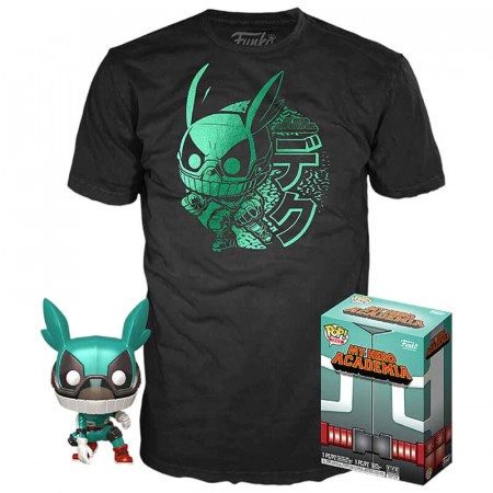Funko Pop! My Hero Academia Deku with Helmet 603 og t-skjorte