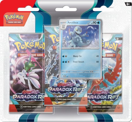 Pokemon Paradox Rift 3 pack Blister Arctibax - Forhåndsbestilling