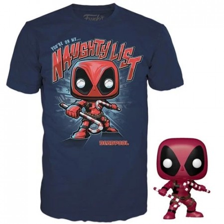 Deadpool Holiday Pop! Vinyl and Adult Pop! T-Shirt