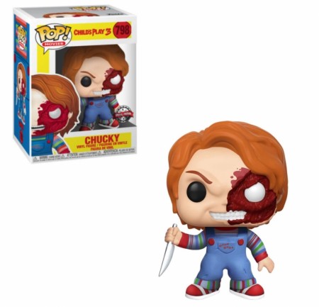 Funko Pop Exlusive Horror Chucky Half Vinyl Figure 798