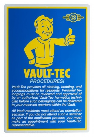 Fallout Procedures Metallskilt