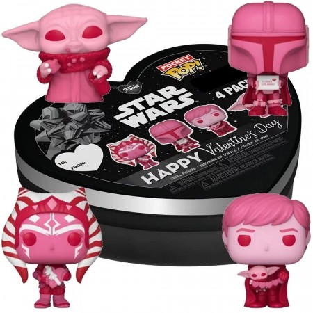 Funko! POP 4PK Excl Star Wars Valentines Day Pocket Pop