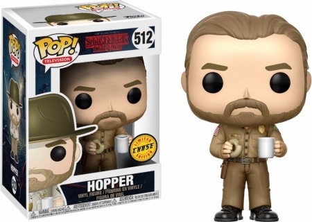 Stranger Things Hopper with Donut Pop! Vinyl Figure 512 - Chase