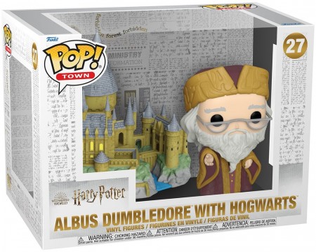 Harry Potter and the Sorcerer's Stone 20th Anniversary Dumbledore with Hogwarts Pop! Town 27