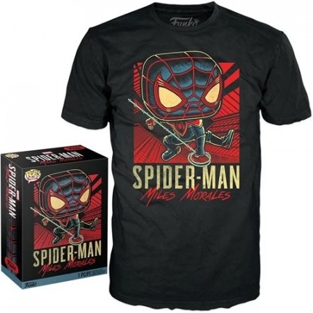 Gamerverse Miles Morales Adult Boxed Pop! T-Shirt