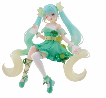 Hatsune Miku Noodle Stopper PVC Statue Hatsune Miku Lime Ver. 14 cm