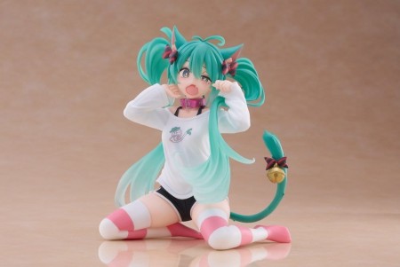 Hatsune Miku Cat Ear T-Shirt Ver. Desktop Cute PVC Figur 13 cm