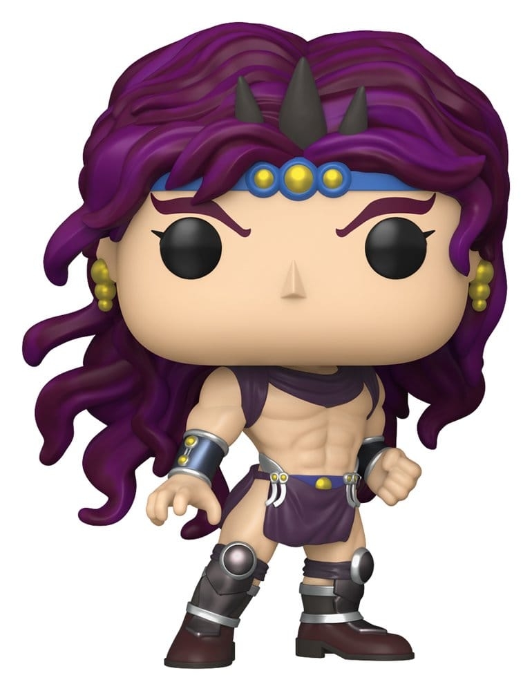 Legg den mektige Pillar Man Kars til JoJo's Bizarre Adventure-samlingen! Denne Funko Pop!-figuren gjenskaper antagonisten fra Battle Tendency i klassisk Pop!-stil.